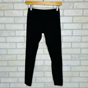 Solid Black Cotton Leggings